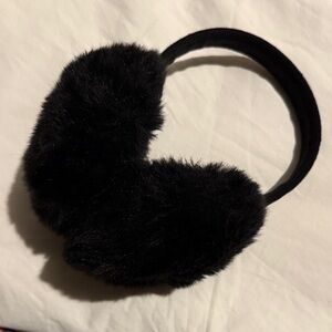 Black Fuzzy Earmuffs